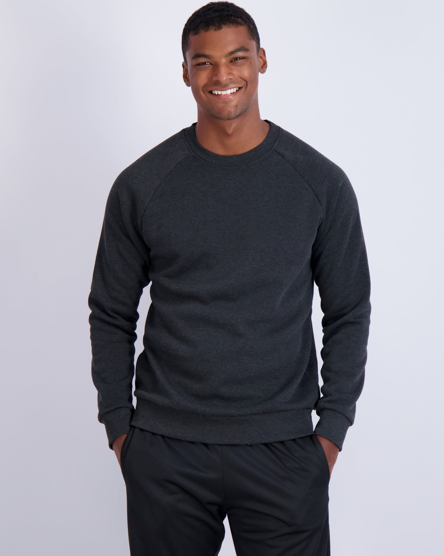 Men's 3-Pack Plush Fleece Crewneck Sweatshirts