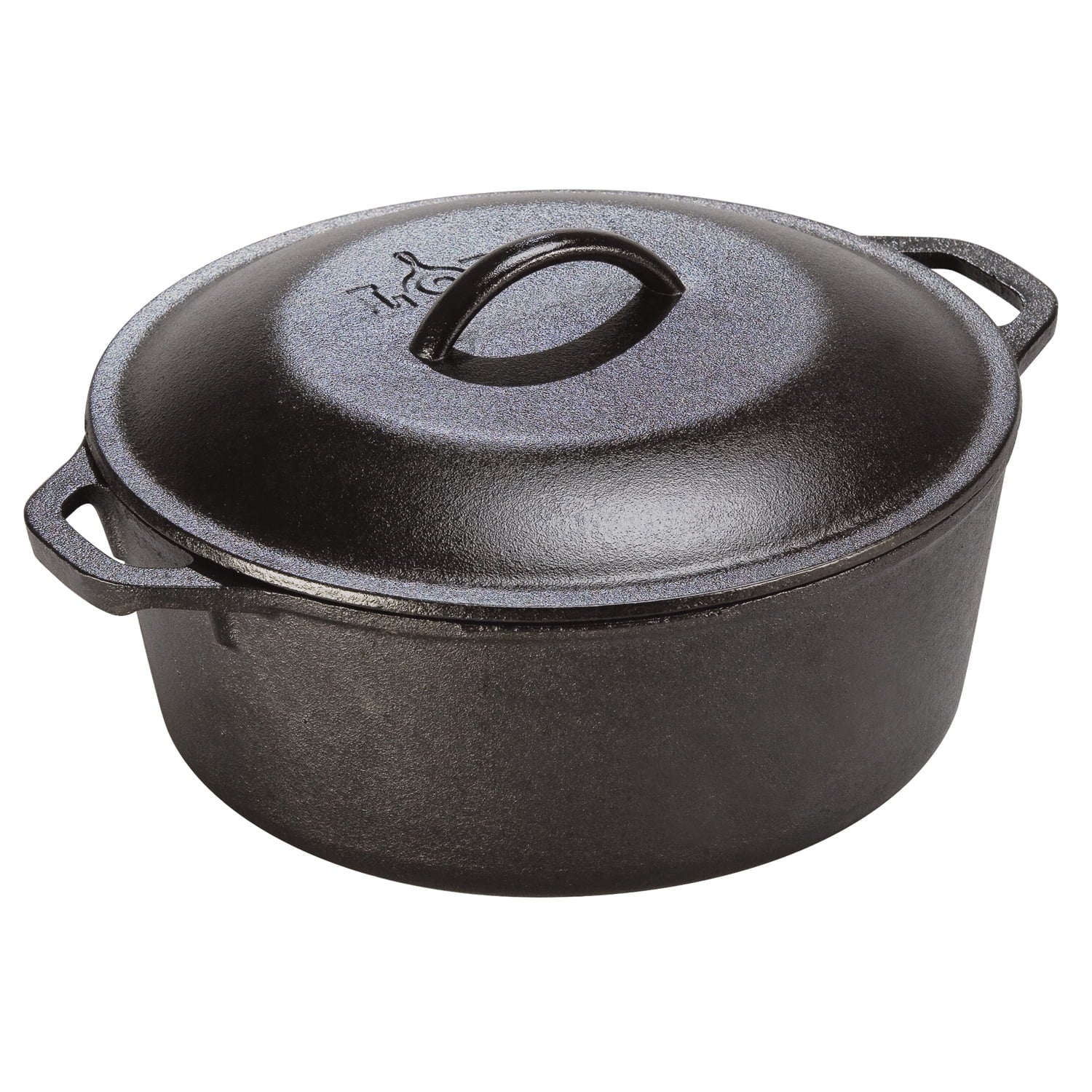 Pre-Seasoned 5 Quart Cast Iron Dutch Oven with Loop Handles and Cast Iron Cover