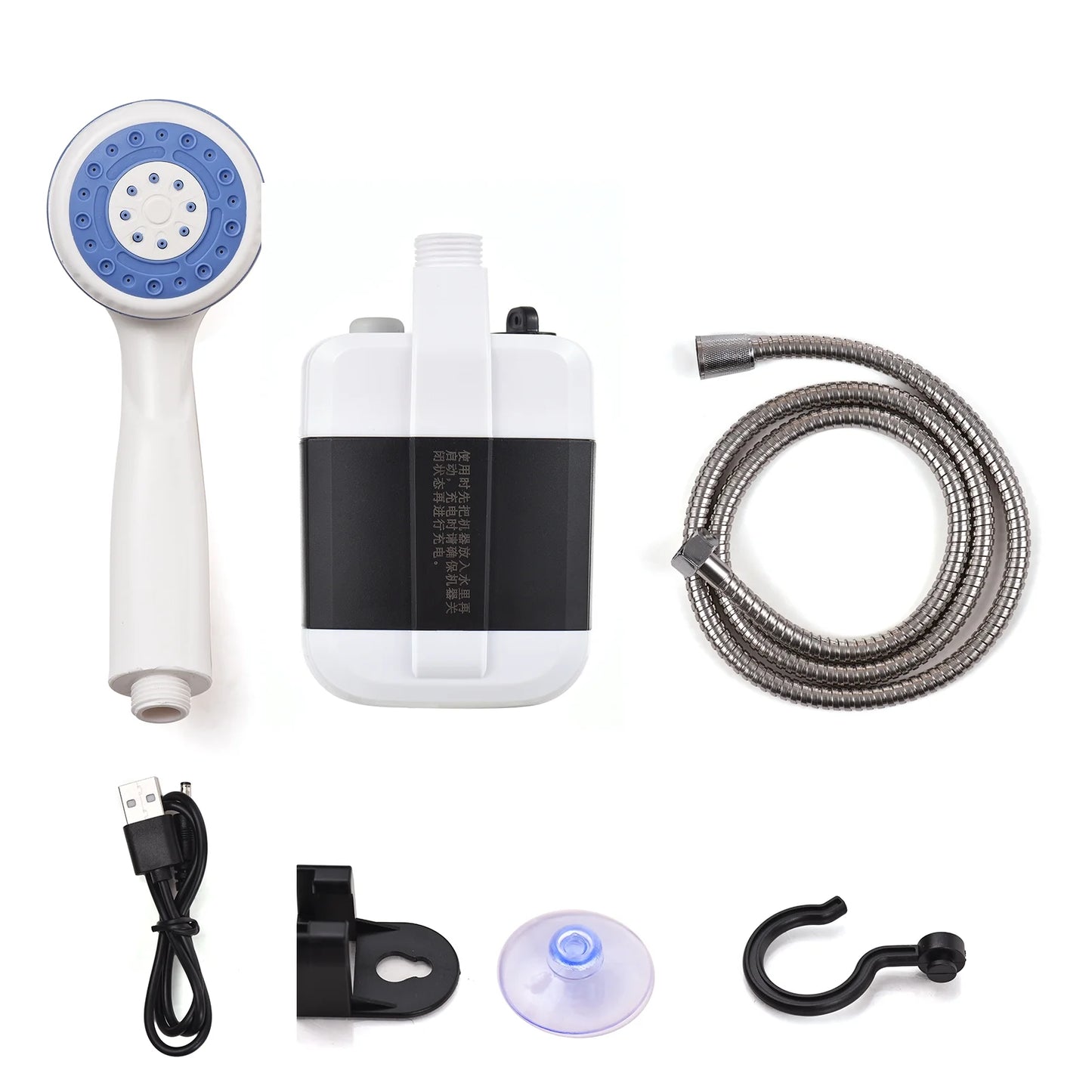 Portable Camping Shower, USB Rechargeable Electric Pump