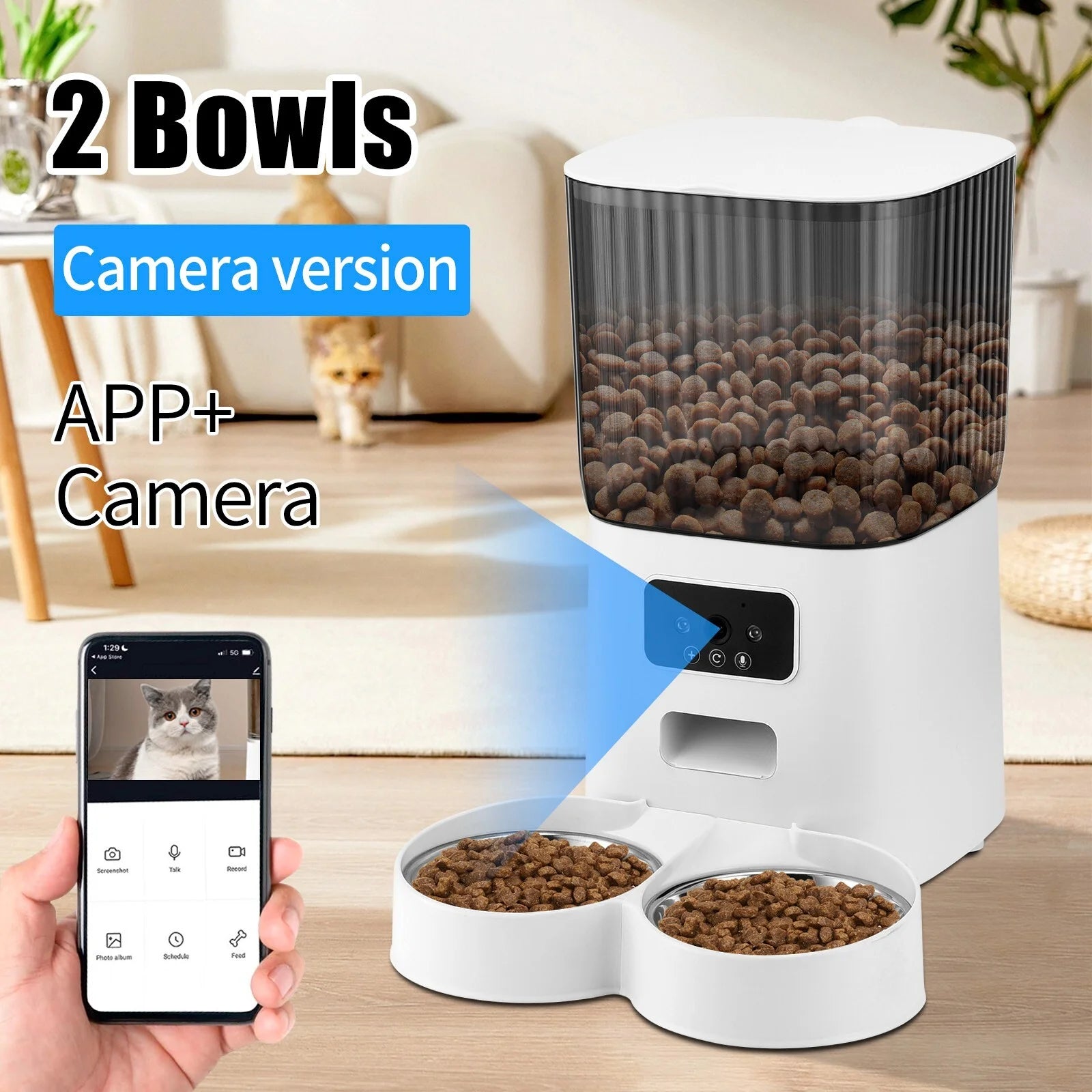 Smart Pet Feeder with 1080p Camera & App Control