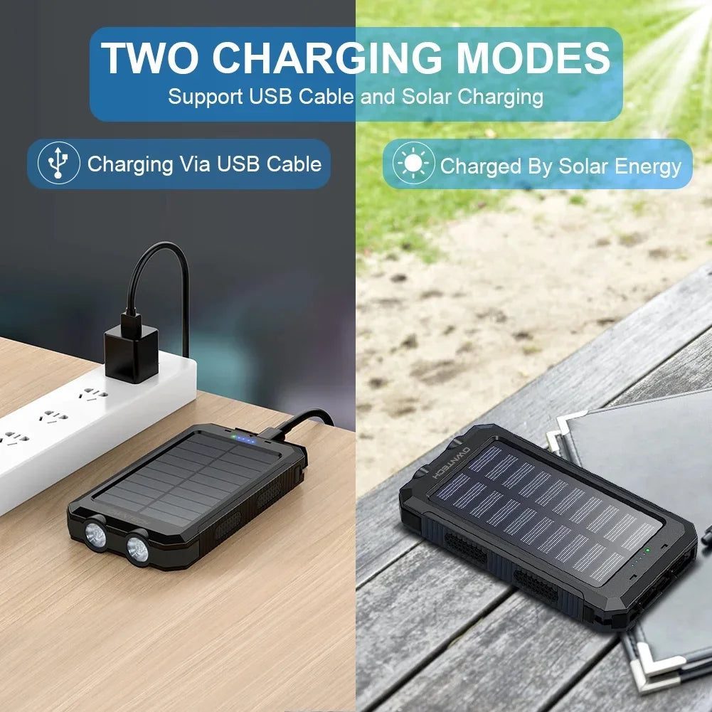 Portable Solar Power Bank, 20000mAh, for Phones & Android