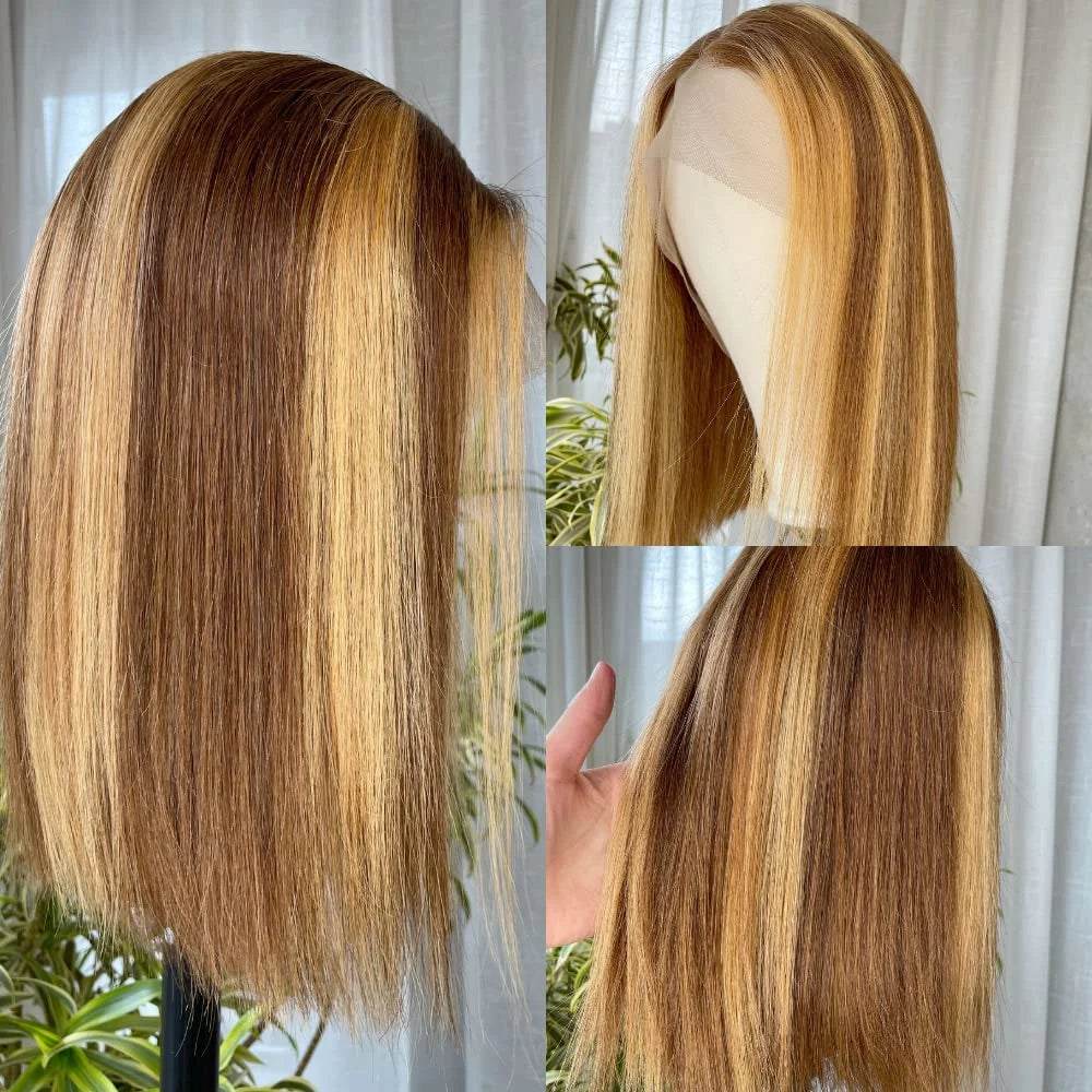 Ombre Highlight 13x4 Lace Front Bob Wig (10")