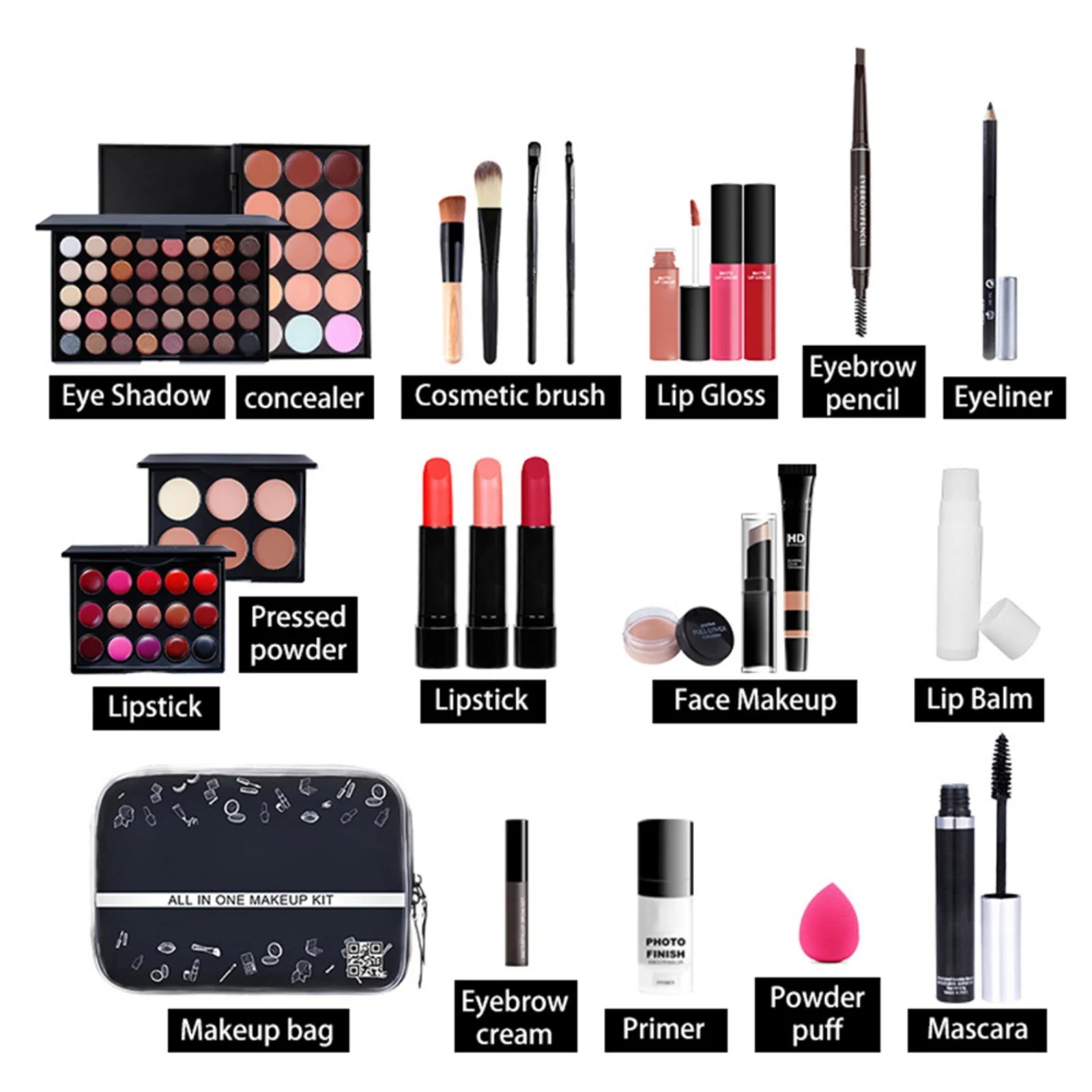 Makeup Kit All in One Makeup Kit, Multipurpose Makeup Set Full Makeup Essential Starter Kit for Beginners or Pros Makeup Gift Set for Women Full Kit