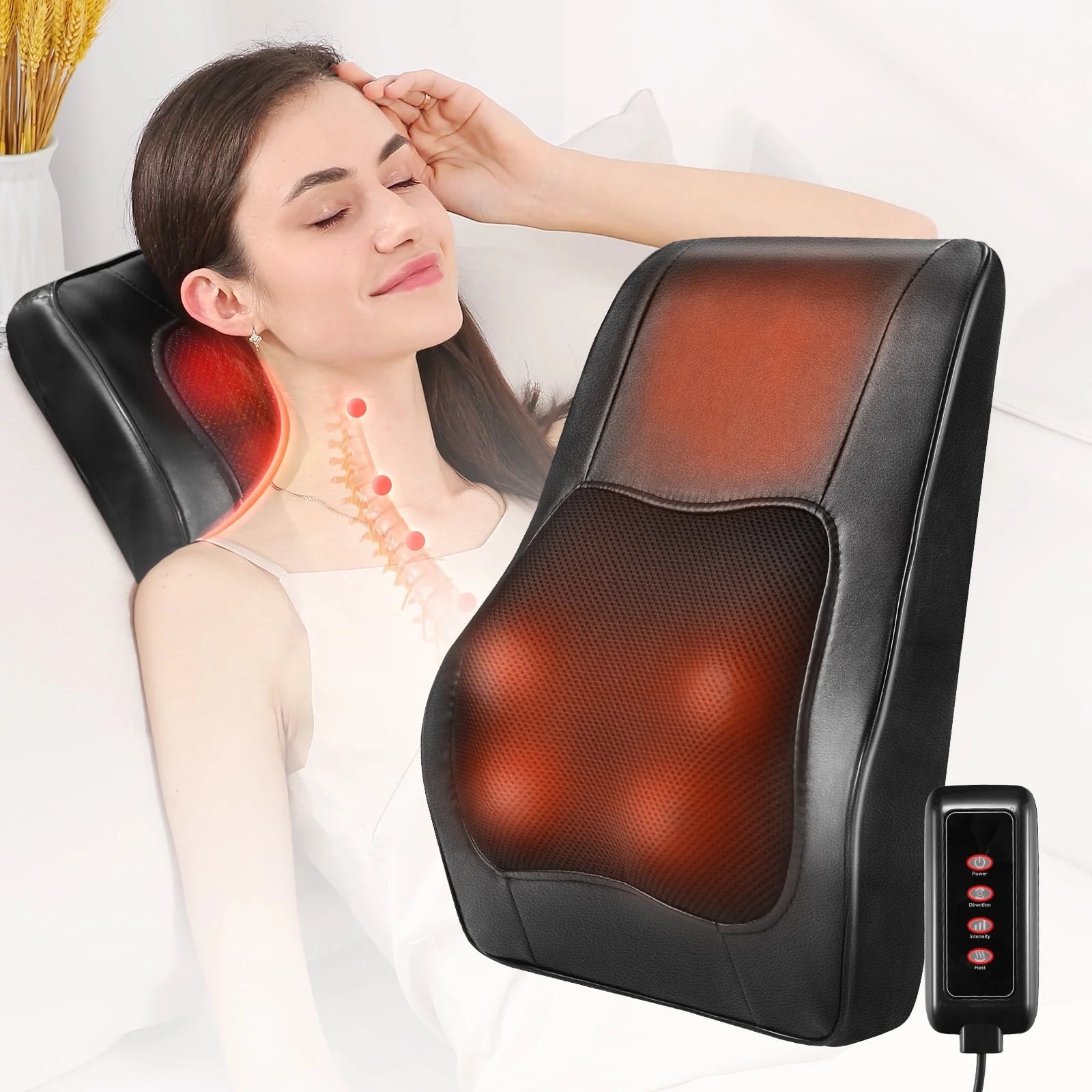 Heated Massage Pillow for Neck, Back & Muscle Pain