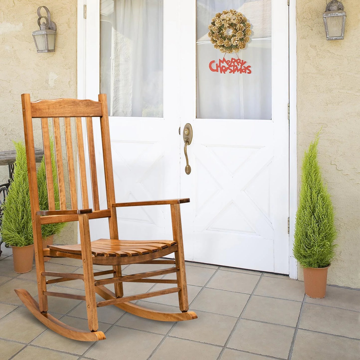 Wooden Rocking Chair for Porch/Deck (Original Color)