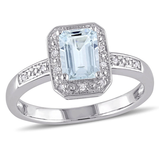 Women'S Aquamarine Sterling Silver Ring