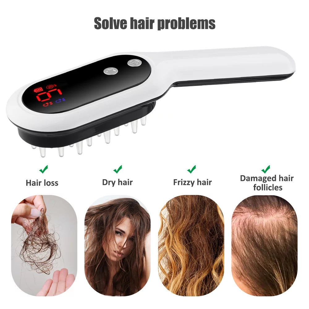 Laser Hair Regrowth Comb with Red & Blue Light Therapy