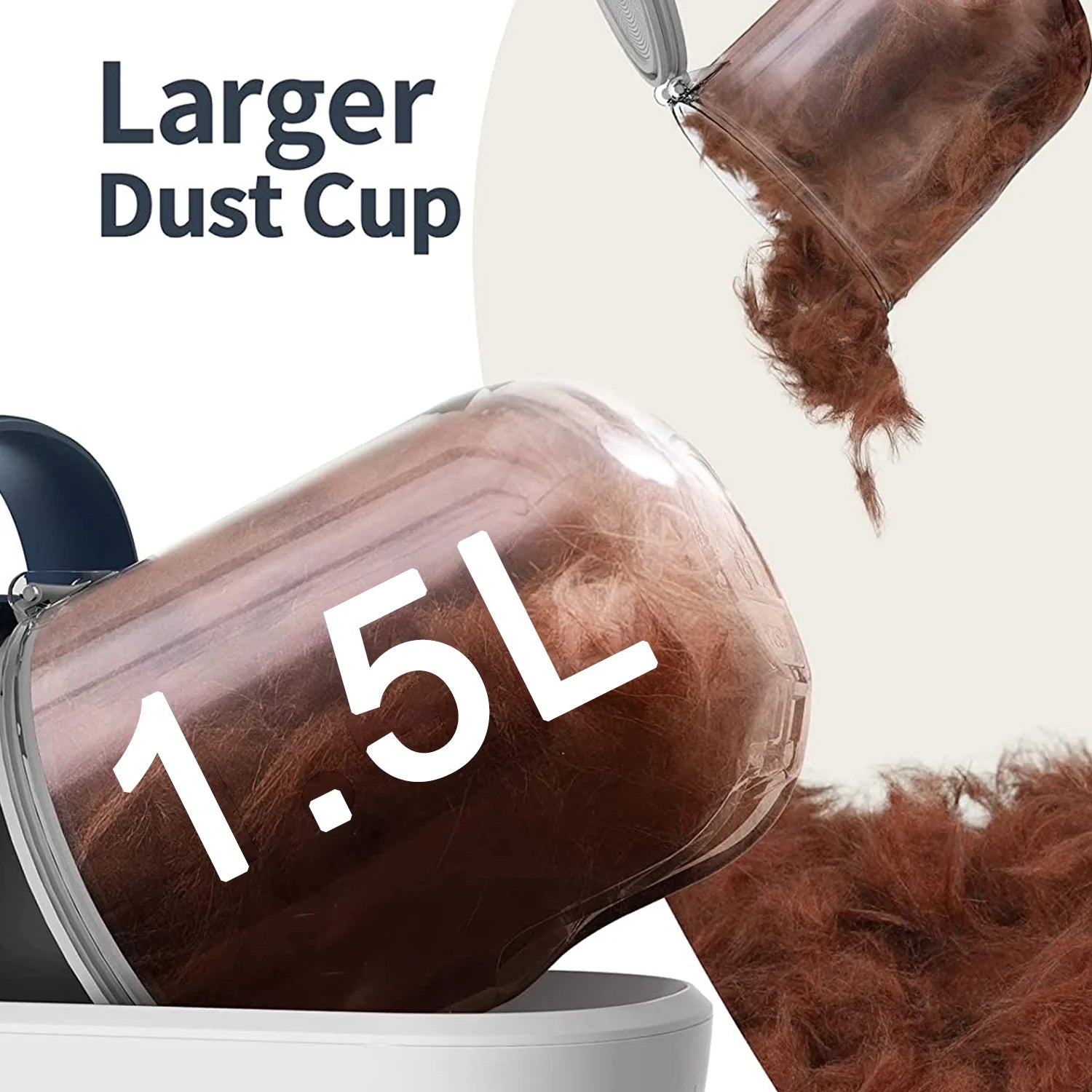 7-in-1 Pet Grooming Vacuum with 1.5L Dust Cup