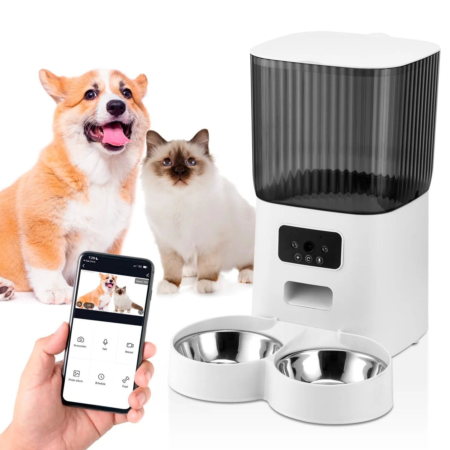 Smart Pet Feeder with 1080p Camera & App Control