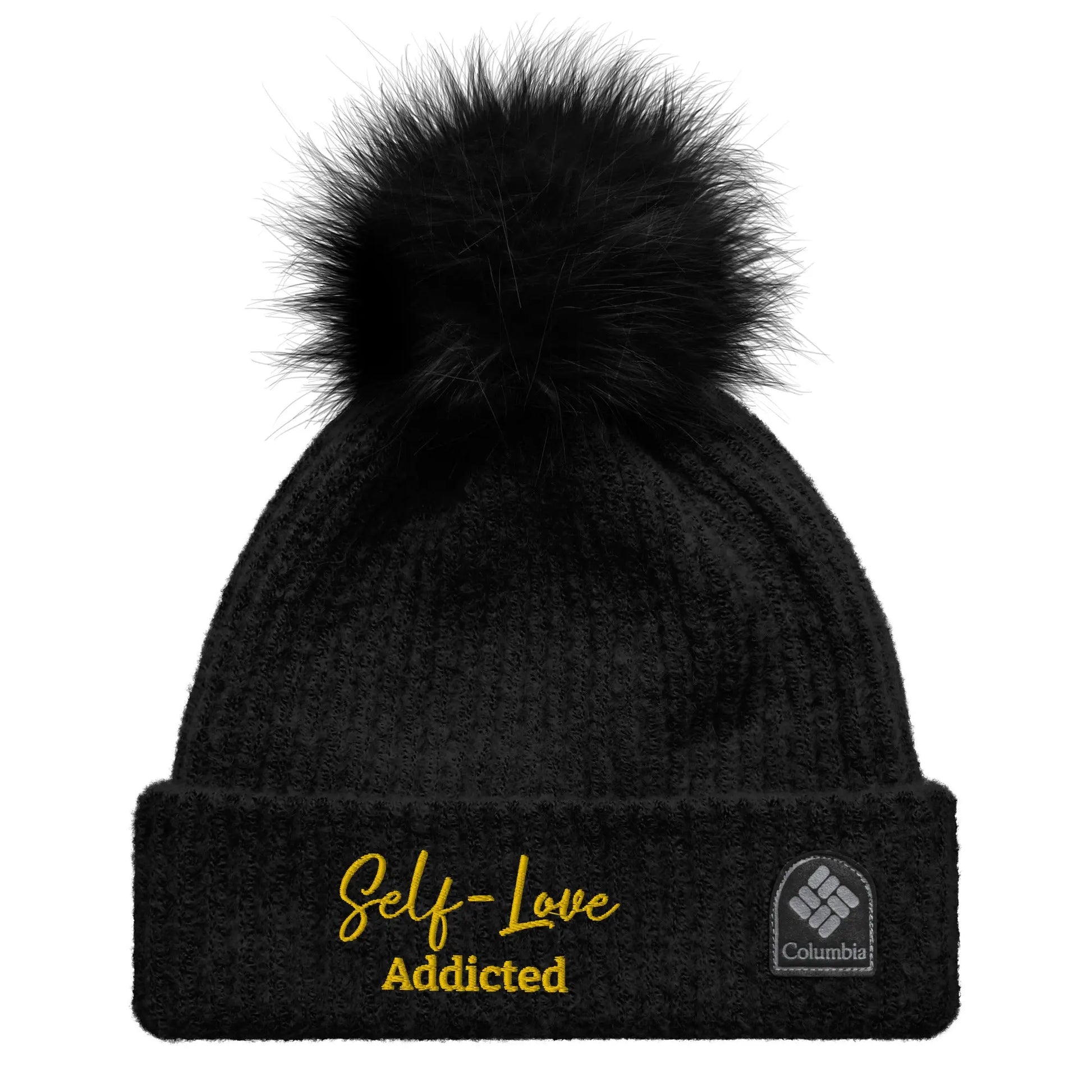 Winter Hats - Self Love - Columbia Pom-Pom Beanie with Embroidery