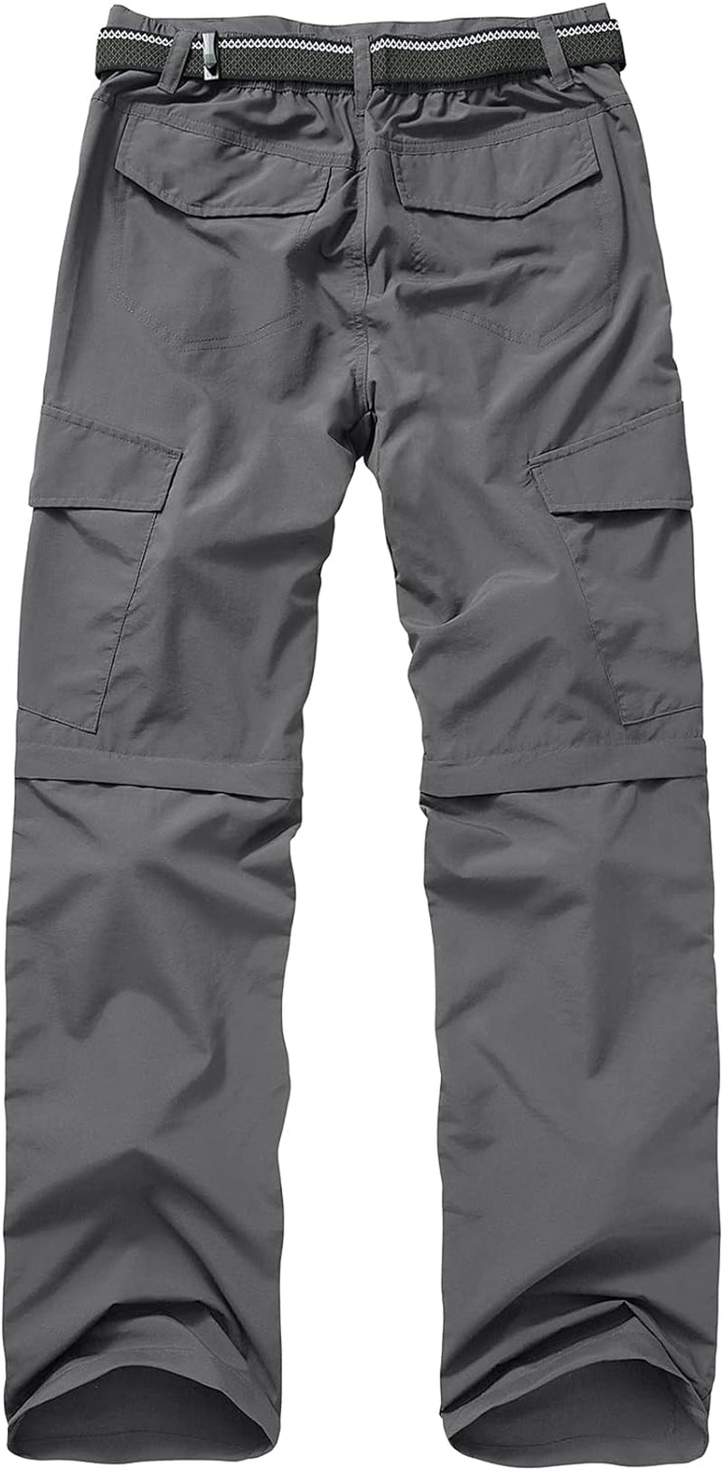 Men's Hiking Pants with Zip-Off Legs: Lightweight, Quick-Dry, Water-Resistant, Durable