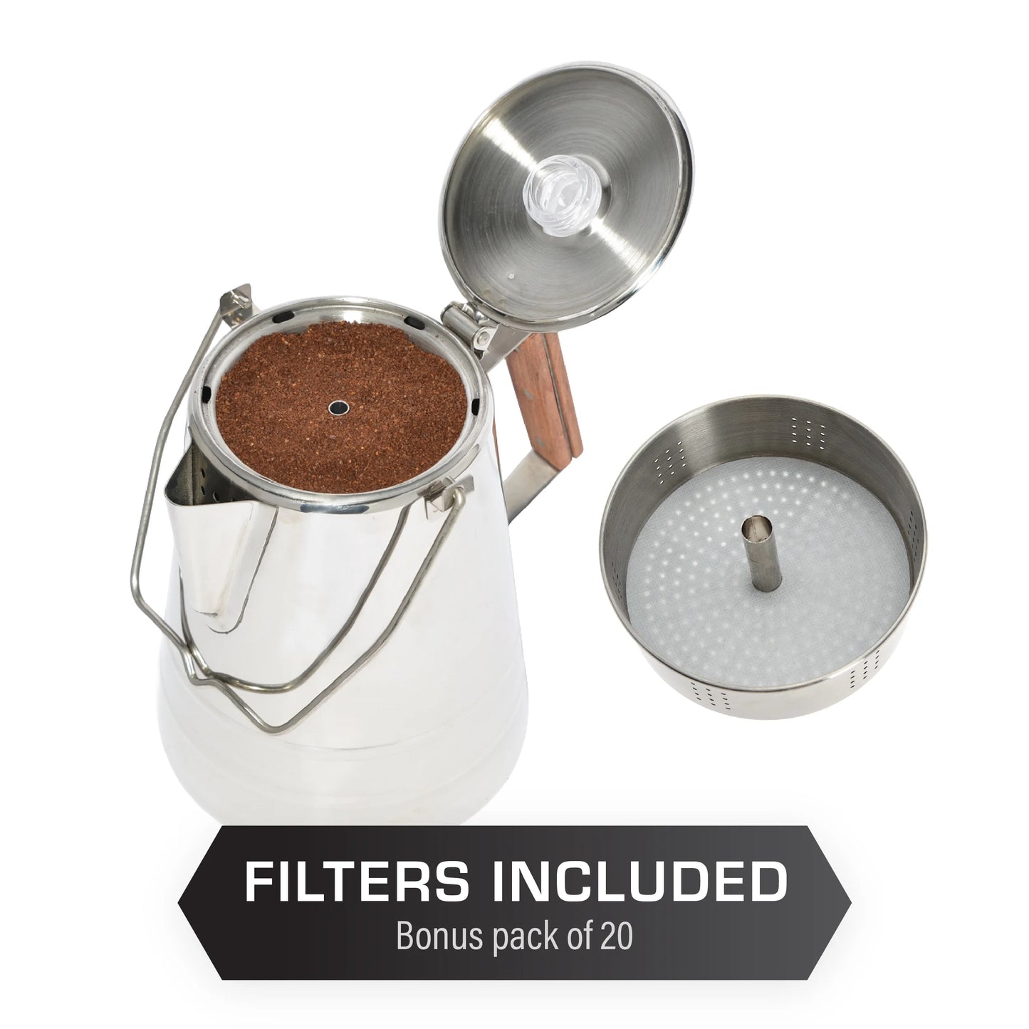 Scoutmaster 24-Cup Stainless Steel Coffee Percolators