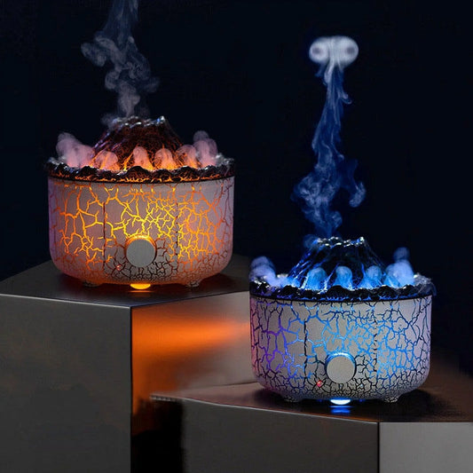 Flame Diffuser Humidifier with 3D Flame & Volcano Effect