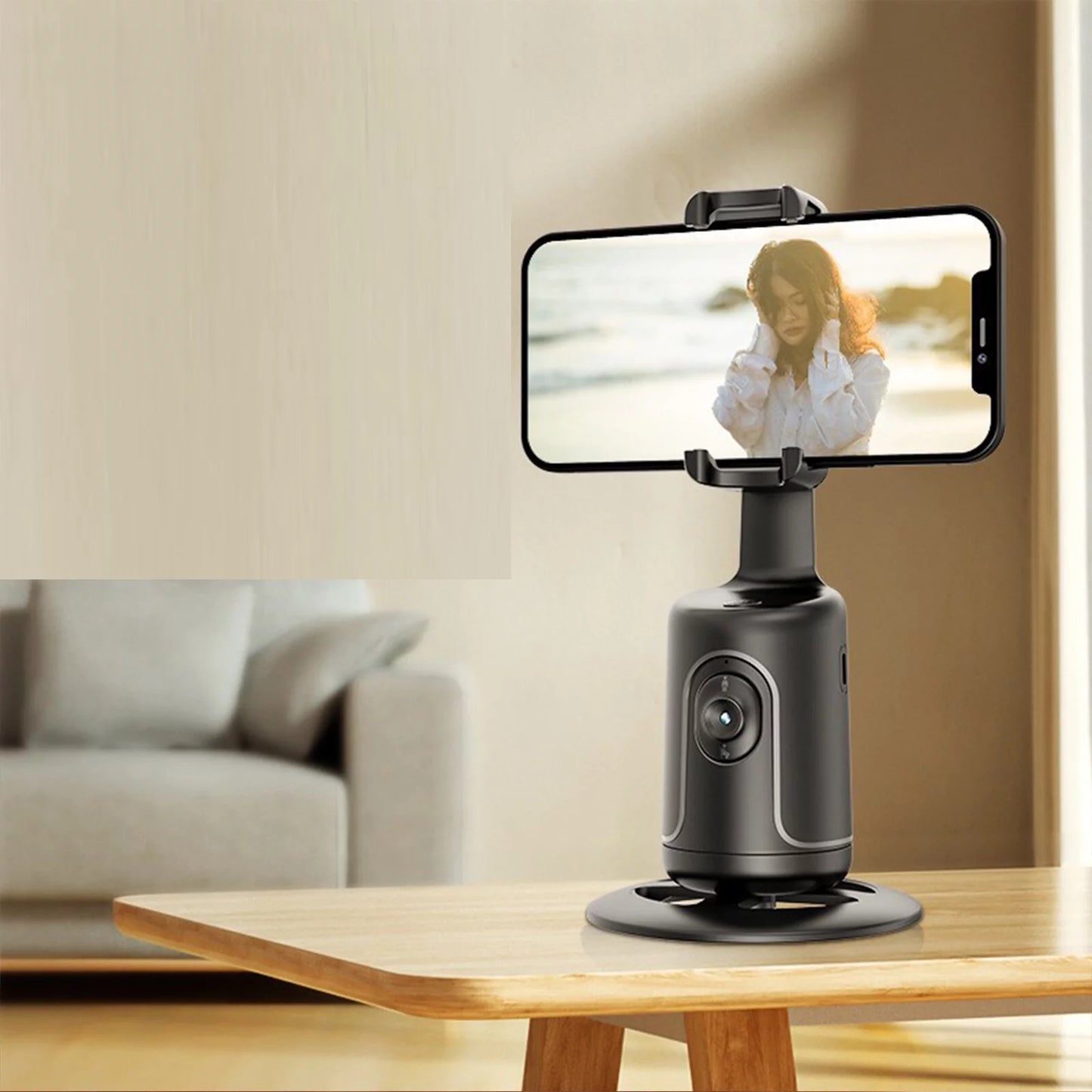 Auto Face Tracking Phone Tripod, 360° Rotation