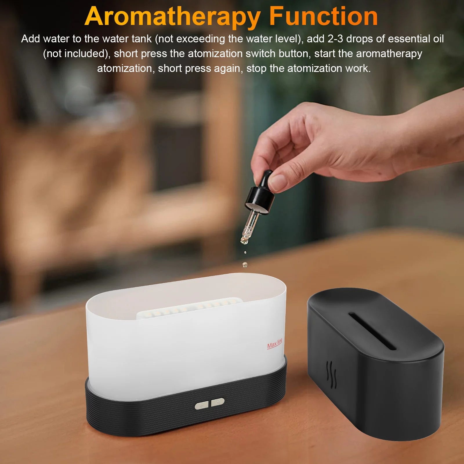 USB Flame Humidifier for Home, Office & Spa