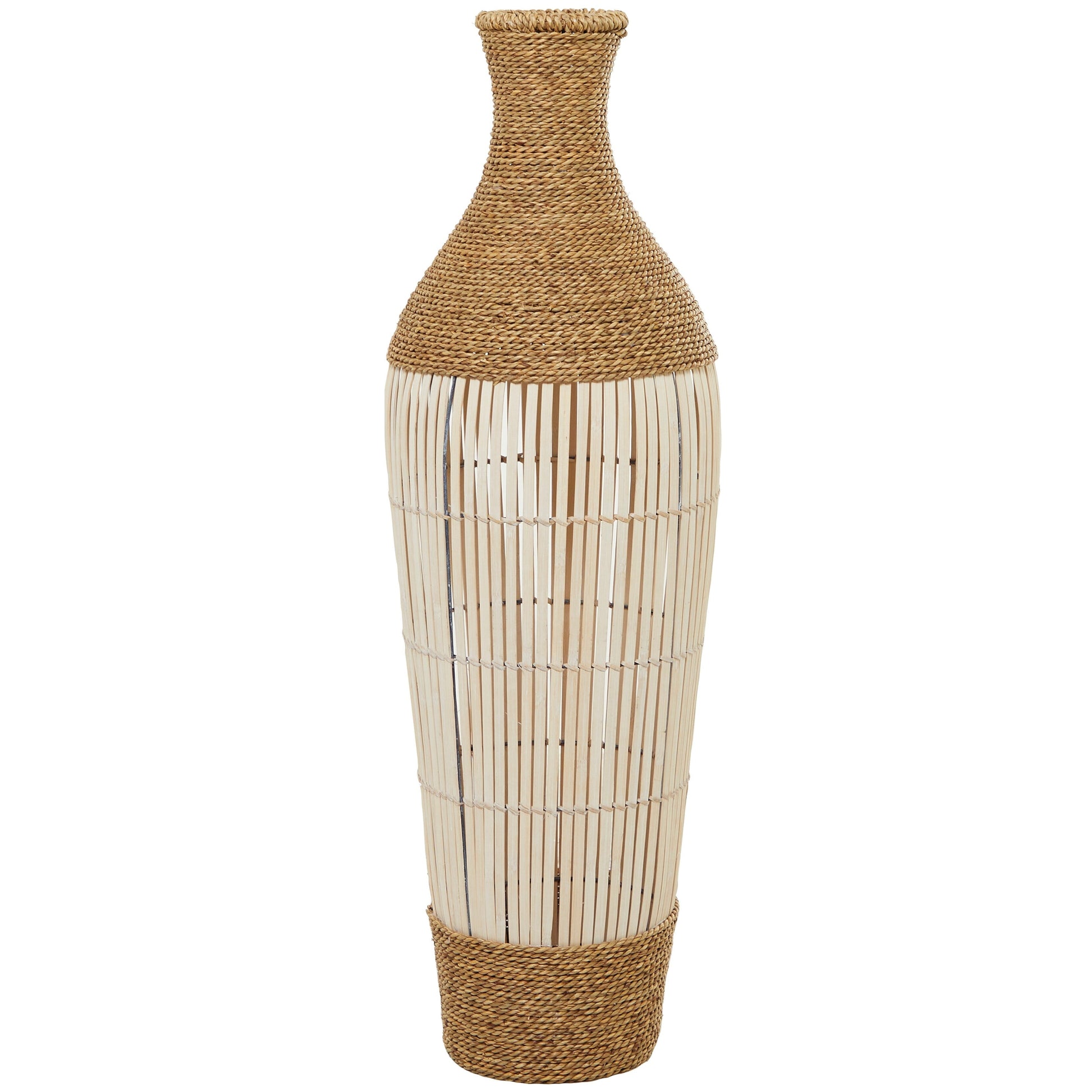 Handmade Seagrass Floor Vase, 32" Tall (Brown)