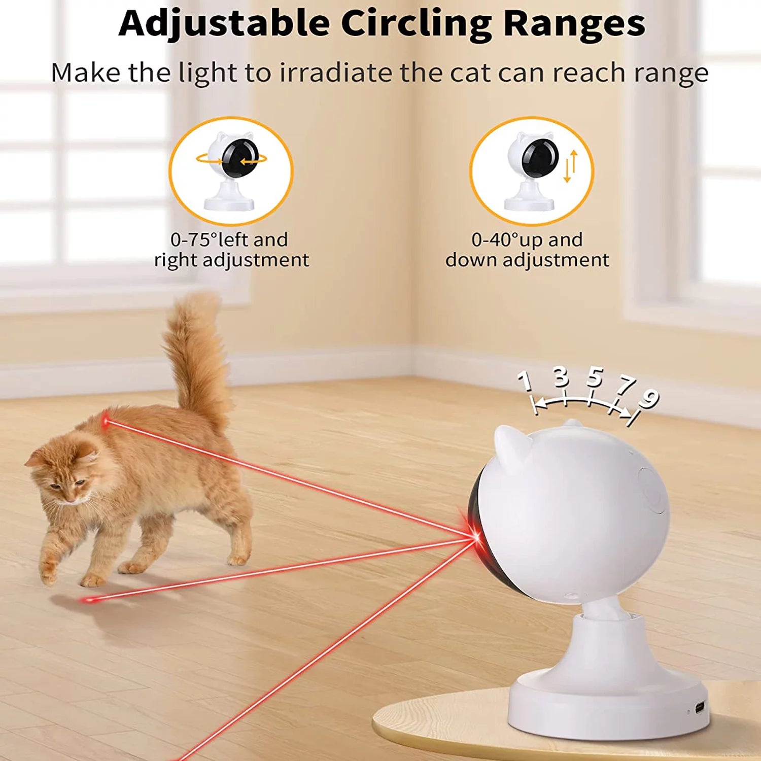 Interactive Laser Cat Toy, Automatic & Rotating