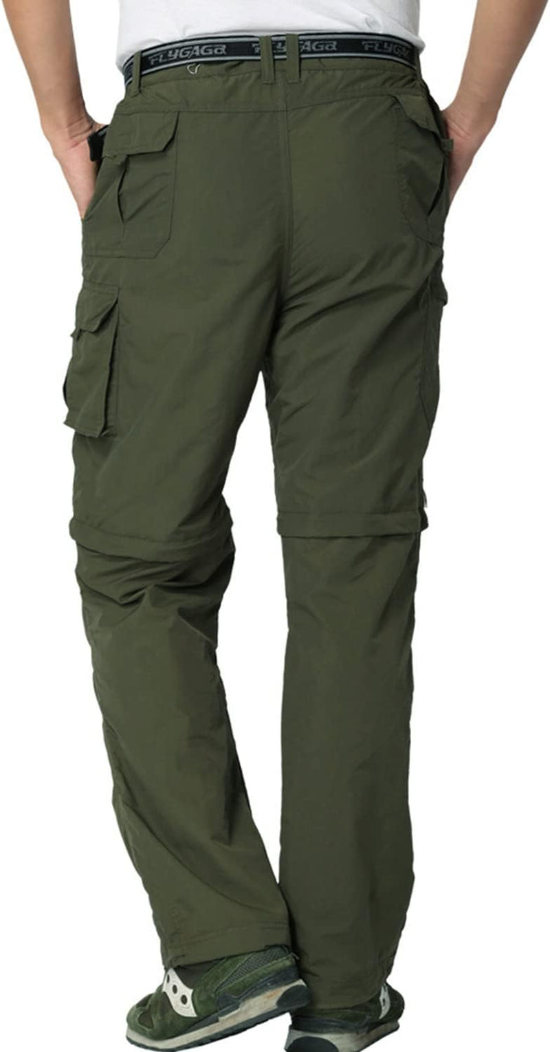 Men's Convertible Hiking Pants: Zip-Off Legs, Cargo Pockets, Lightweight & Quick-Drying